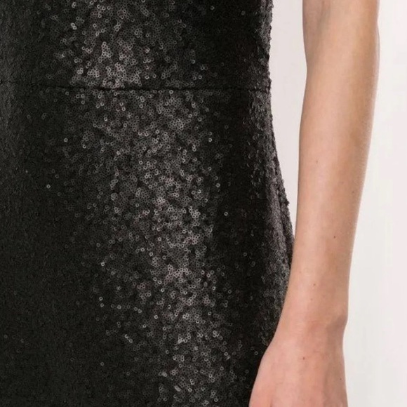 MARCHESA***Varenna Black Elegant Sequin Halter Gown***US 6 $385 - Picture 3 of 4
